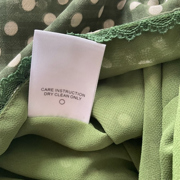 Tularosa Huntington Polka Dot V-Neck Mini Dress Flutter Sleeve Mint Green Size M - Picture 6 of 10